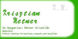 krisztian metner business card
