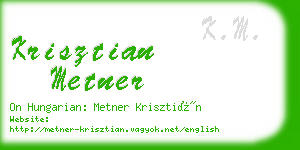 krisztian metner business card